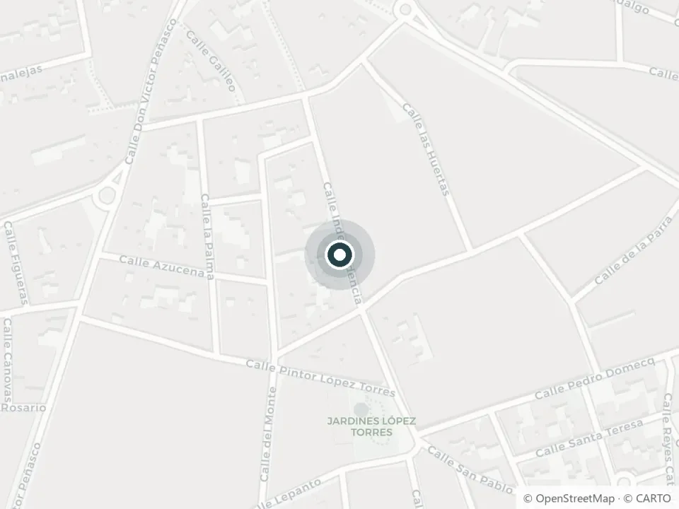 Plano de la zona de la consulta en C/ Independencia, 40, Tomelloso (Ciudad Real)